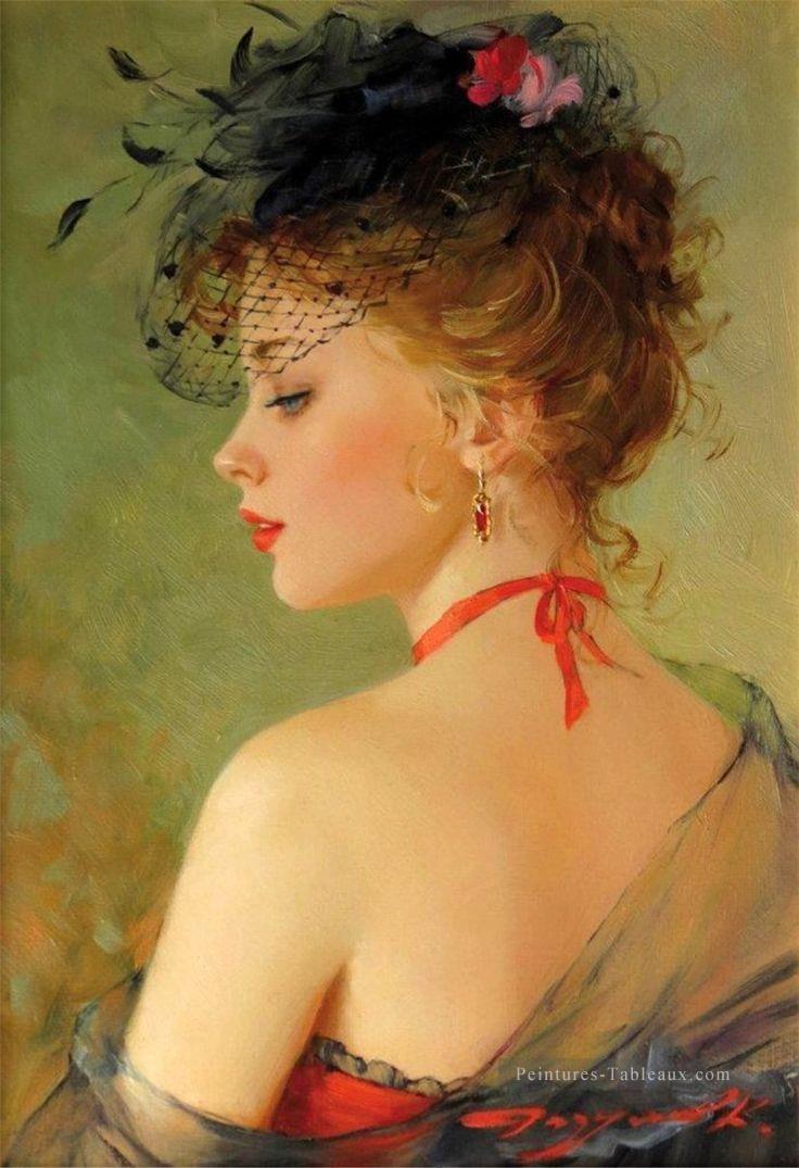 Jolie rousse Impressionist Peintures à l'huile